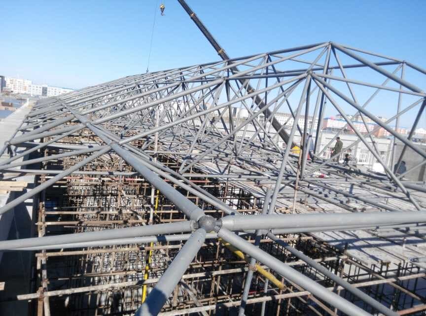 原平商贸城屋顶网架工程